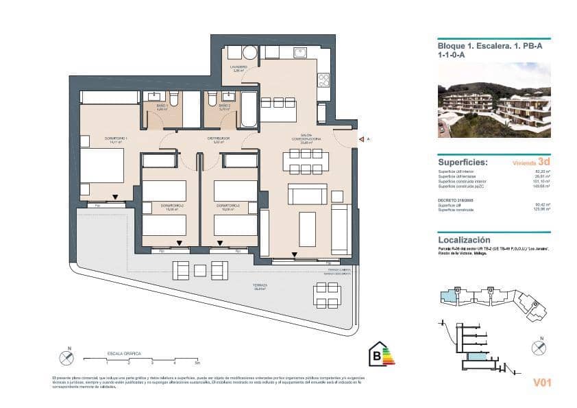 3 camera da letto Appartamento in vendita in Rincon de la Victoria con piscina garage - 475.000 € (Rif: 8925327)