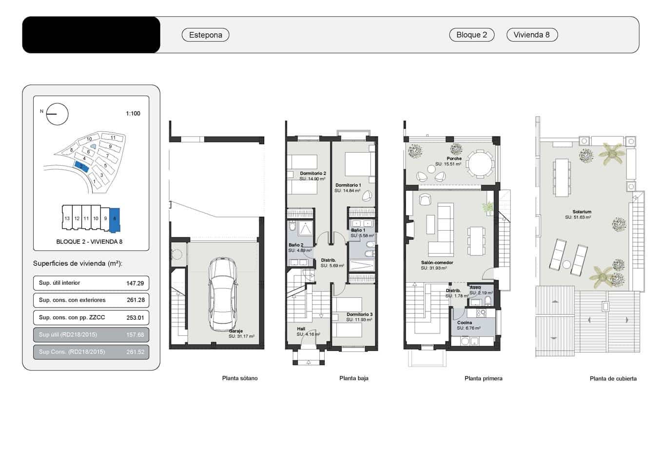 3 soveværelse Villa til salg i Estepona med swimmingpool garage - € 556.225 (Ref: 9038287)