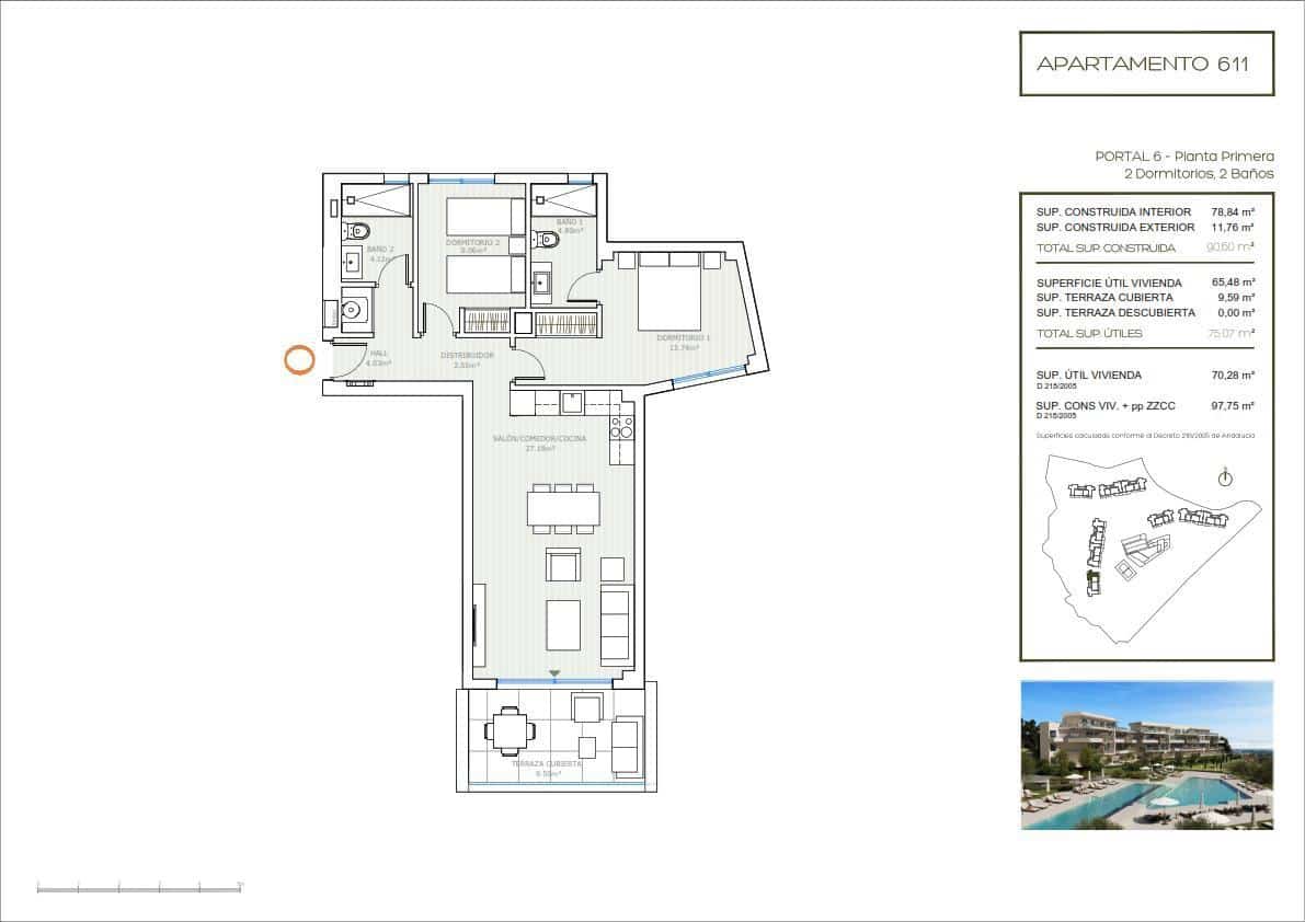 Piso de 2 habitaciones en Mijas en venta con piscina garaje - 425.000 € (Ref: 9150794)