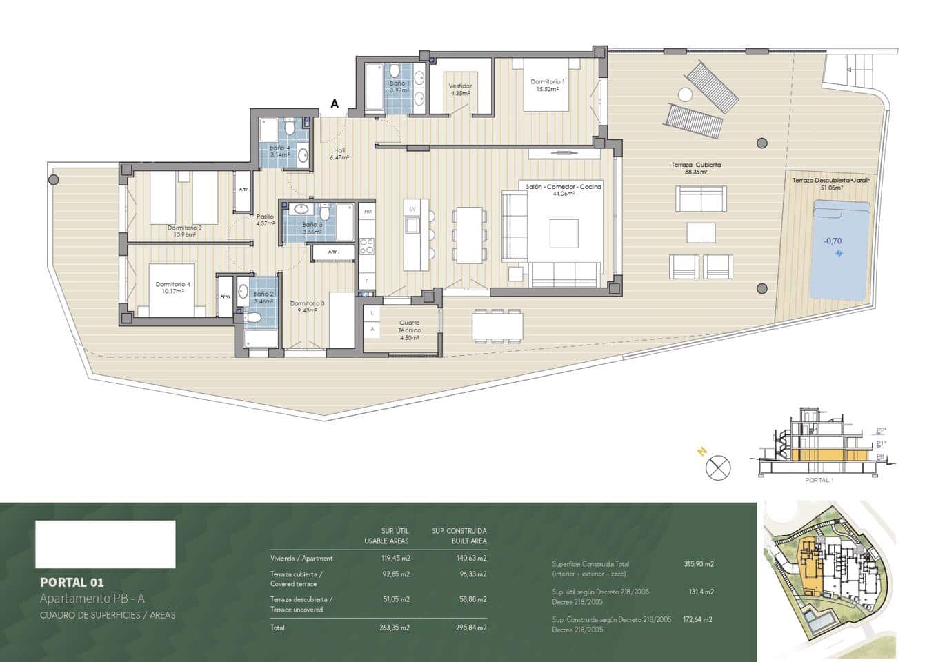 4 quarto Apartamento para venda em Marbella com piscina garagem - 1 250 000 € (Ref: 9191796)