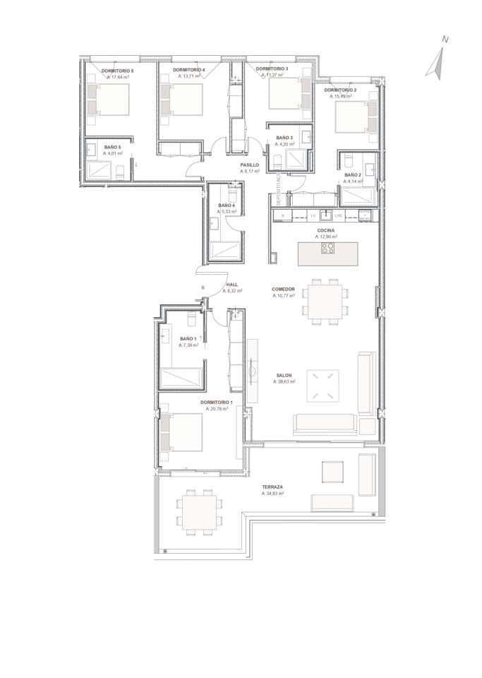 5 slaapkamer Flat te koop in New Golden Mile met zwembad garage - € 1.549.735 (Ref: 9207778)