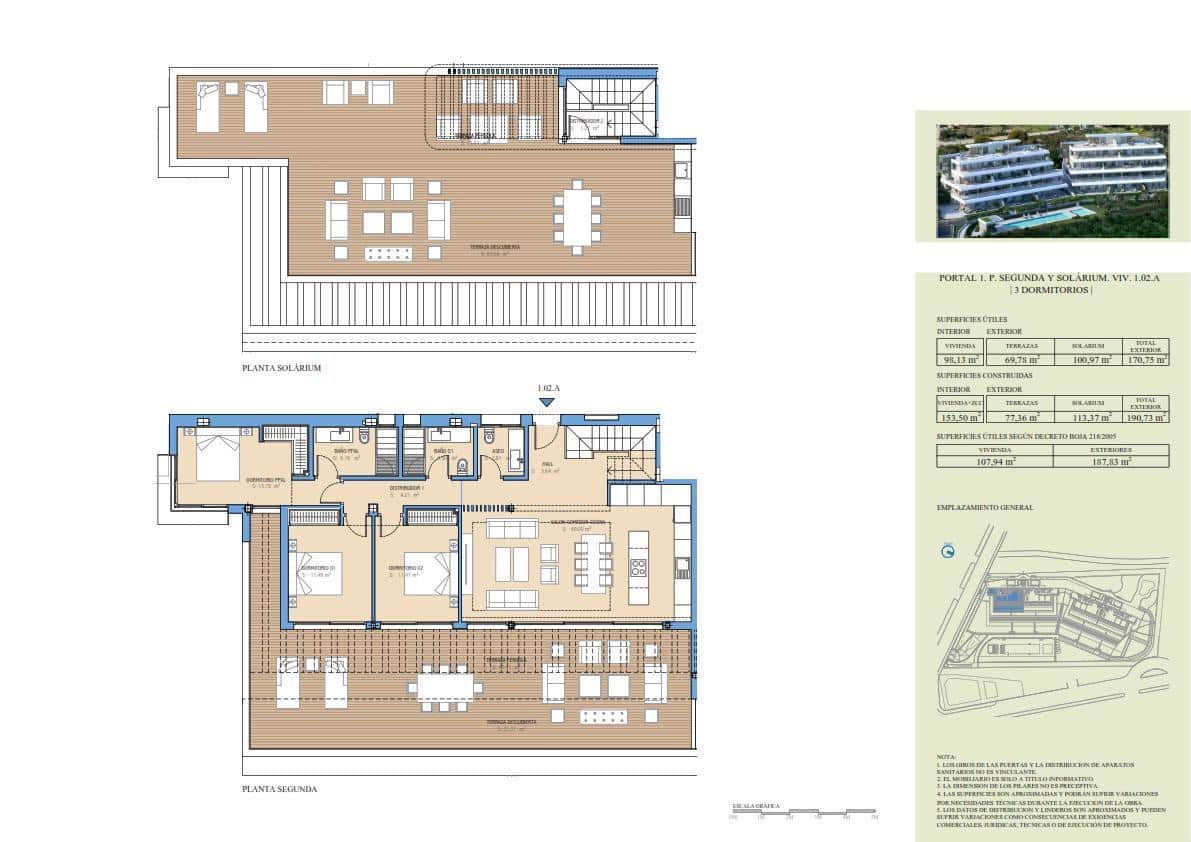 3 makuuhuone Asunto myytävänä paikassa Buenas Noches mukana uima-altaan 
autotalli - 1 200 000 € (Ref: 9251564)