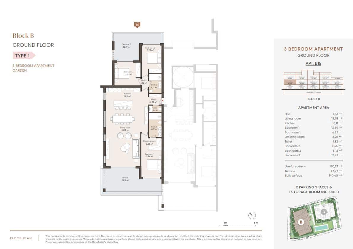 3 soverom Leilighet til salgs i New Golden Mile med svømmebasseng garasje - € 1 055 000 (Ref: 9386668)