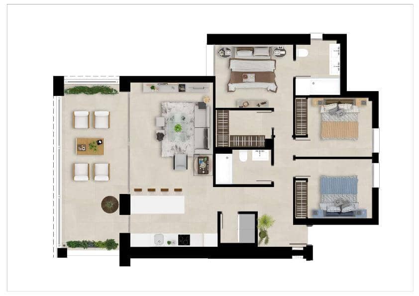 3 quarto Apartamento para venda em Sotogrande com piscina garagem - 525 000 € (Ref: 9432665)