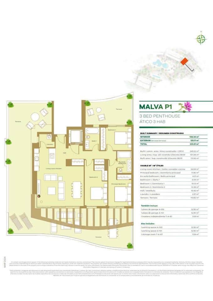 3 bedroom Flat for sale in La Alcaidesa with pool garage - € 955,000 (Ref: 9496386)