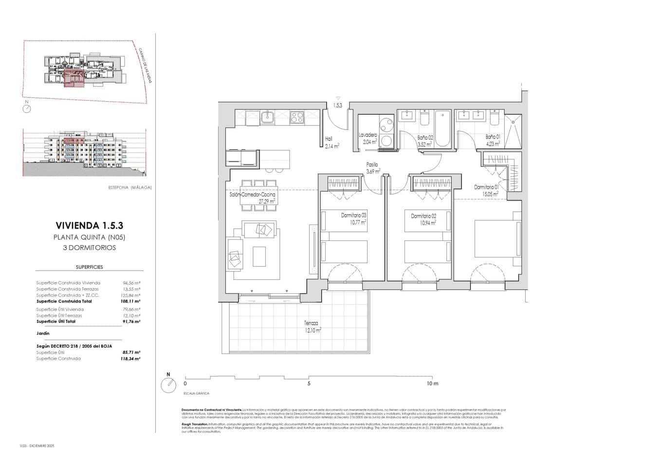 3 soverom Leilighet til salgs i Estepona med svømmebasseng garasje - € 595 000 (Ref: 9572201)