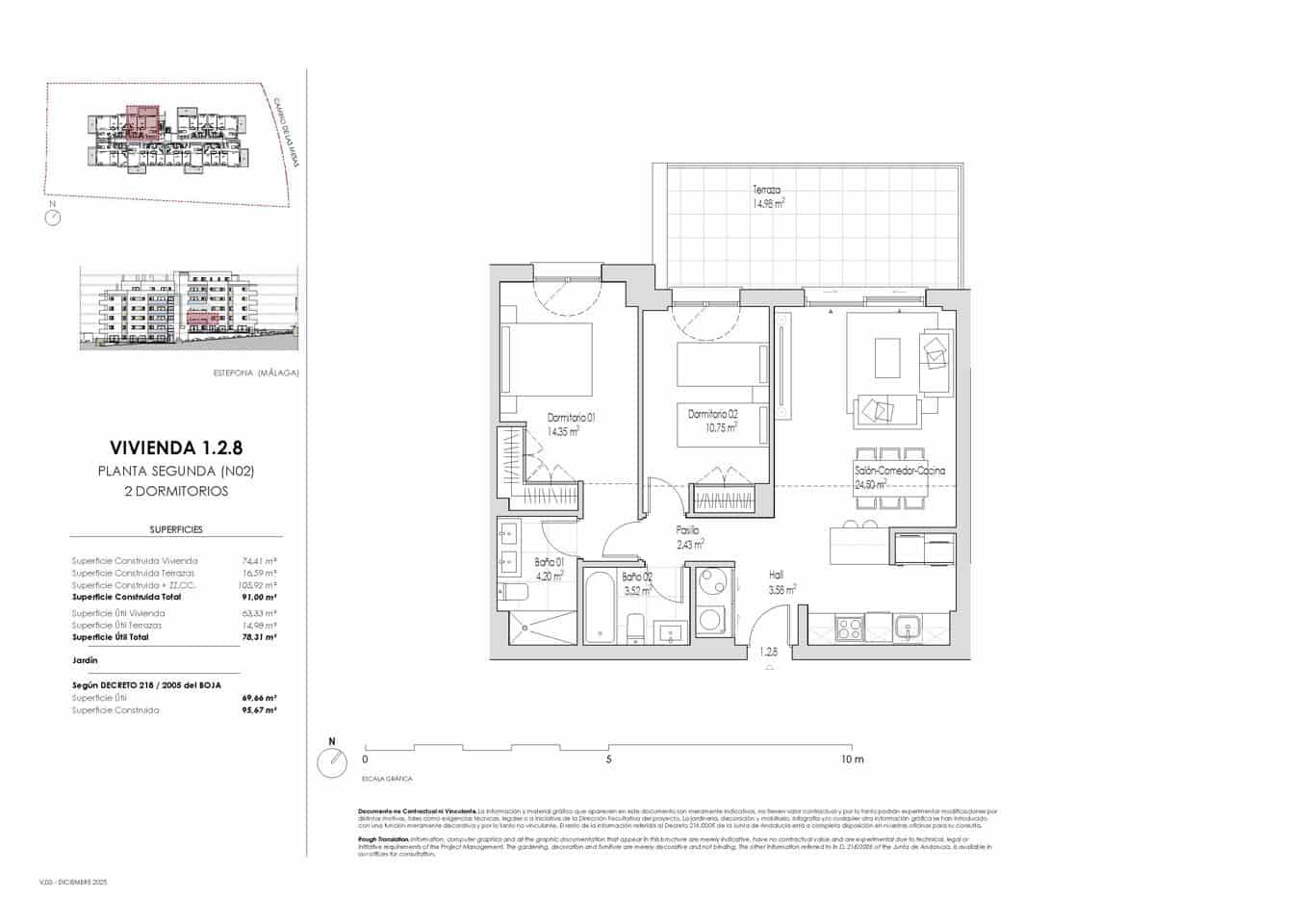 2 chambre Appartement à vendre à Estepona avec piscine garage - 438 000 € (Ref: 9572203)
