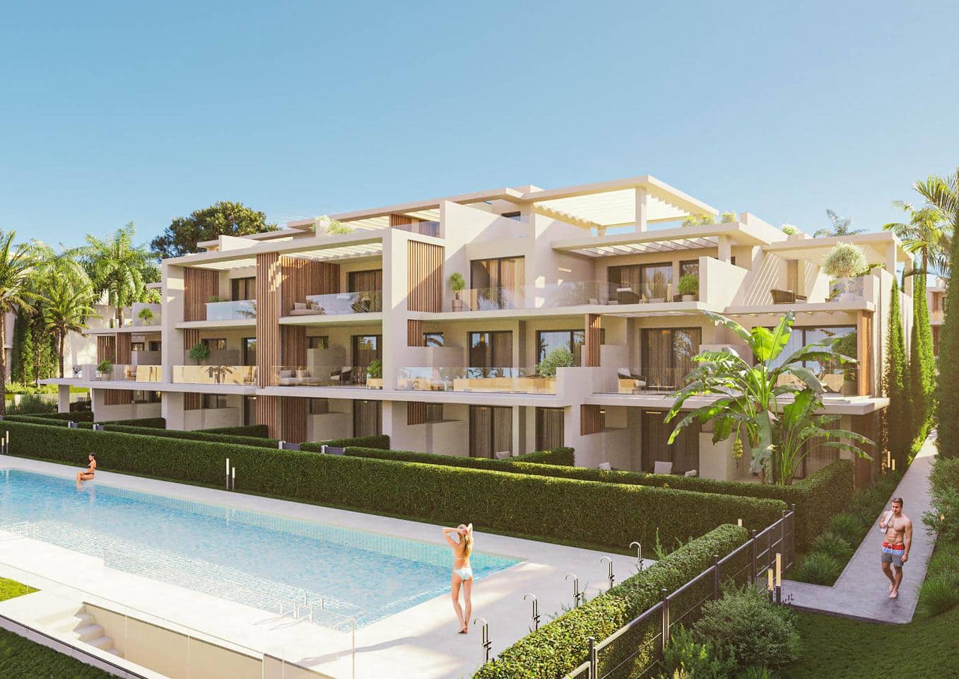 3 sovrum Lägenhet till salu i New Golden Mile med pool garage - 1 270 000 € (Ref: 9620658)