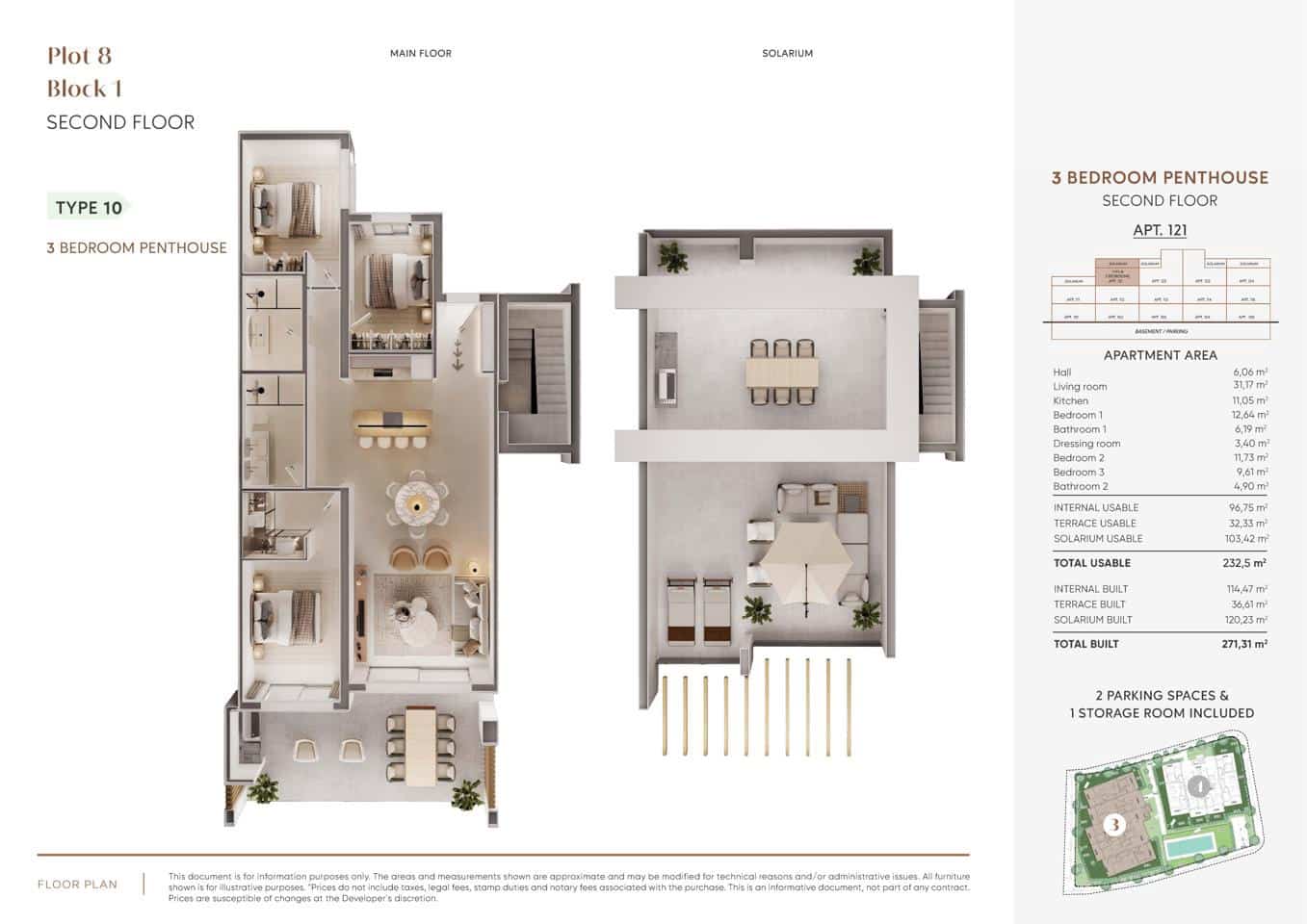 3 sovrum Lägenhet till salu i New Golden Mile med pool garage - 1 270 000 € (Ref: 9620658)