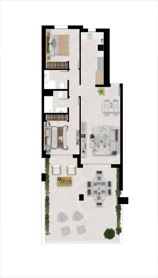 2 slaapkamer Flat te koop in Mijas Costa met zwembad garage - € 414.000 (Ref: 9672196)