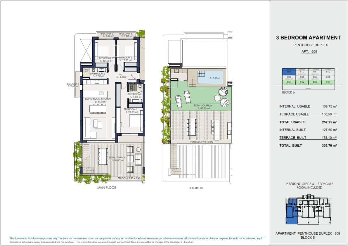 3 sypialnia Mieszkanie na sprzedaż w New Golden Mile z basenem garażem - 1 176 945 € (Ref: 9978086)