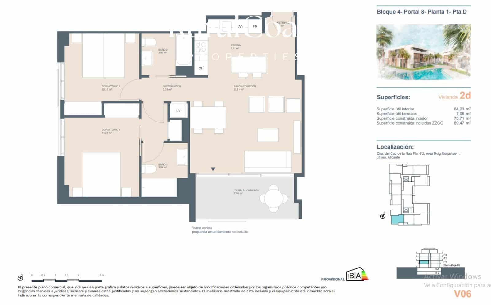 2 quarto Apartamento para venda em Javea / Xabia com piscina garagem - 380 000 € (Ref: 6880671)