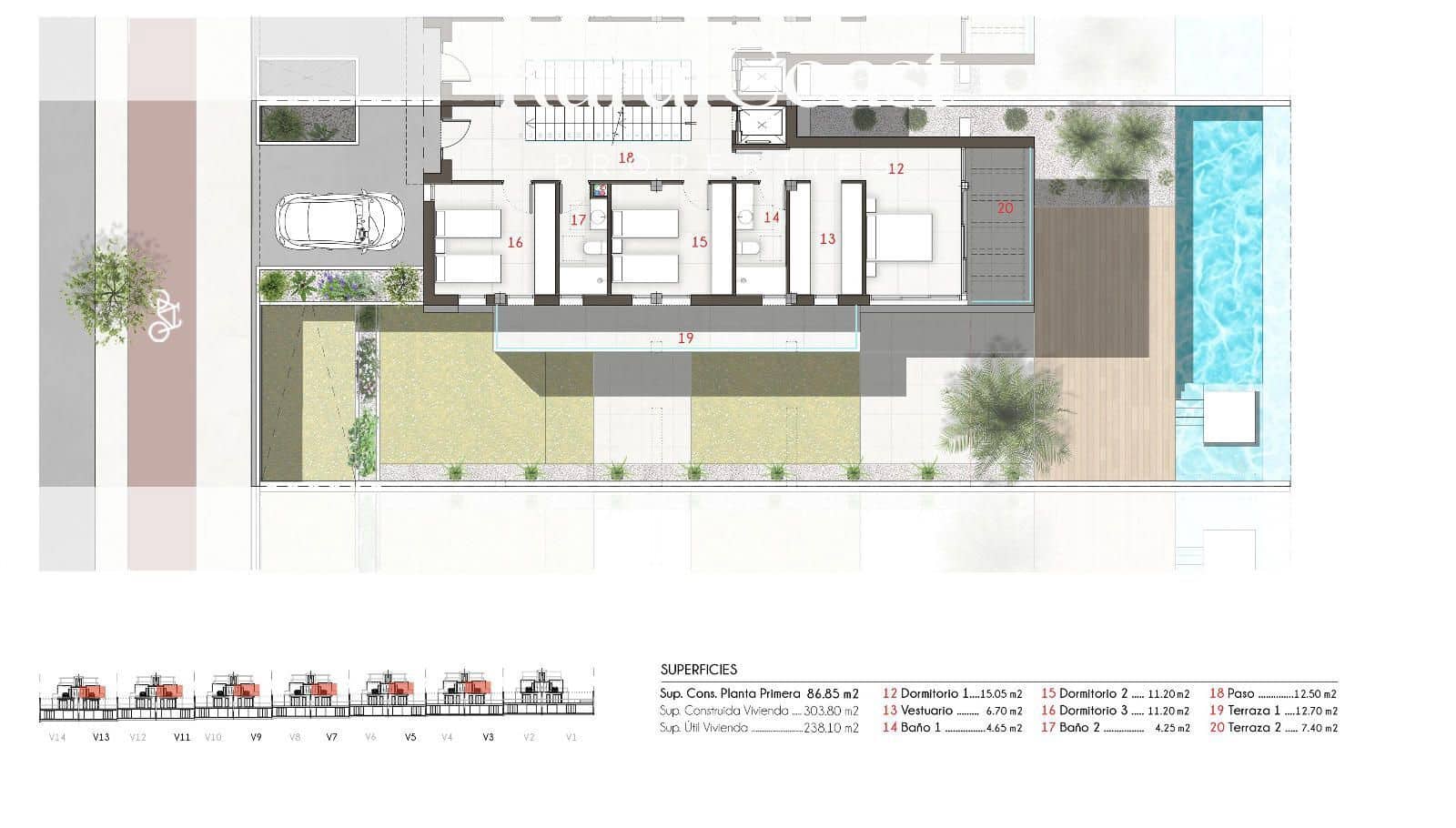 3 chambre Villa/Maison à vendre à Monforte del Cid avec piscine - 895 000 € (Ref: 8800356)