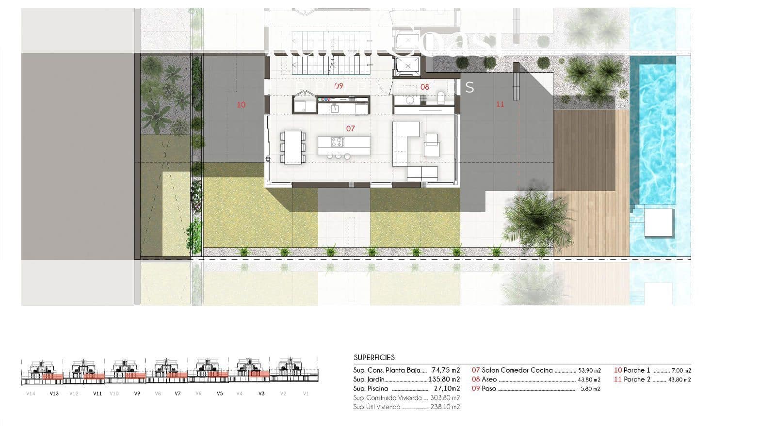 3 chambre Villa/Maison à vendre à Monforte del Cid avec piscine - 895 000 € (Ref: 8800356)