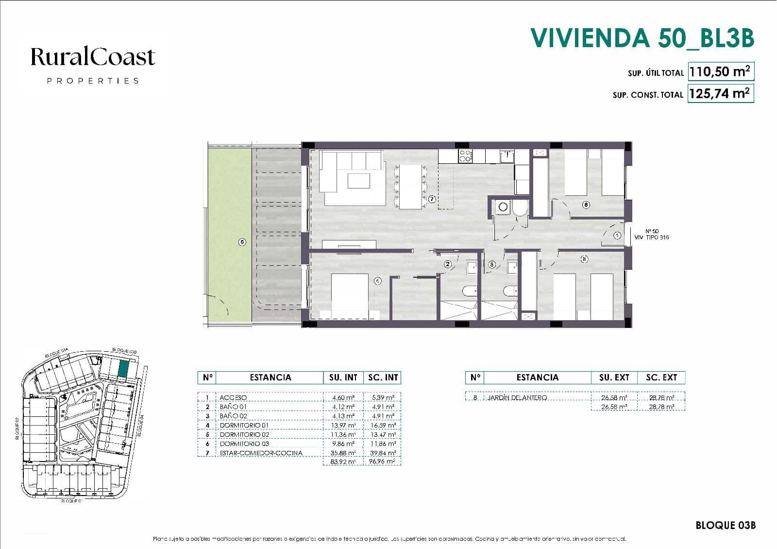 3 sovrum Lägenhet till salu i Monforte del Cid med pool - 240 000 € (Ref: 8903910)