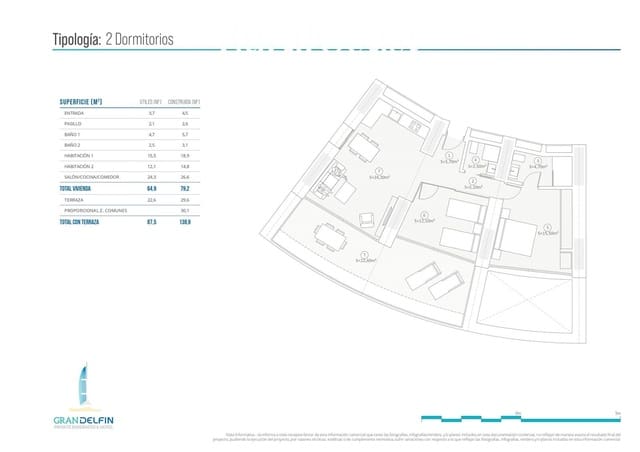 2 camera da letto Appartamento in vendita in Playa Poniente, Benidorm con piscina - 1.058.000 € (Rif: 9360737)