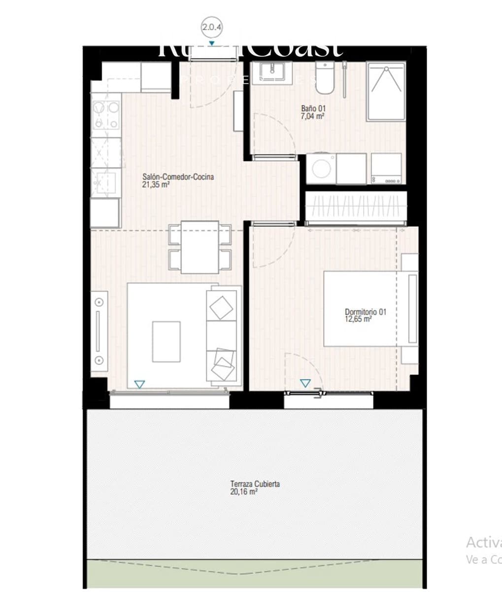 1 chambre Appartement à vendre à La Villajoyosa / Vila Joiosa avec piscine garage - 390 000 € (Ref: 9974352)