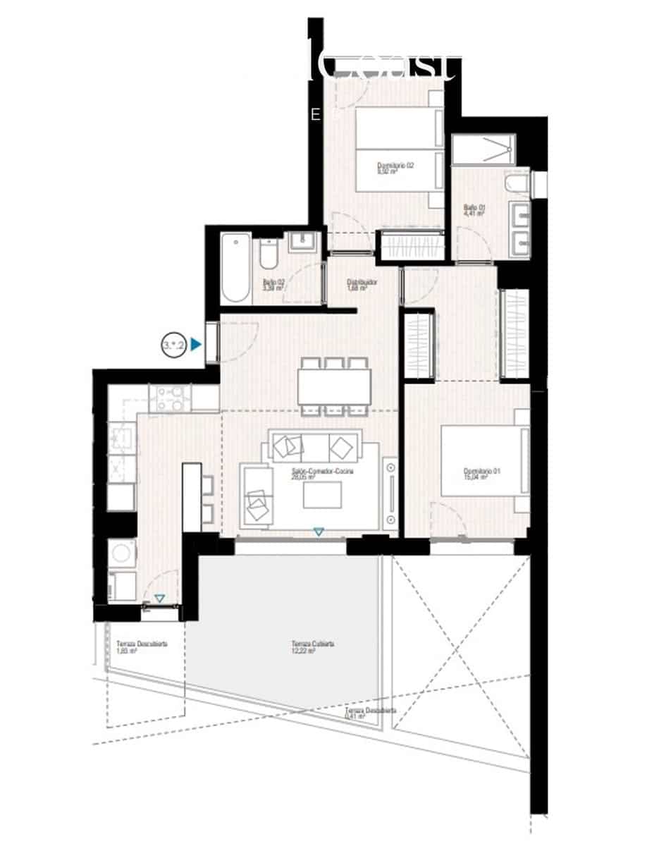 1 chambre Appartement à vendre à La Villajoyosa / Vila Joiosa avec piscine garage - 465 000 € (Ref: 9974423)