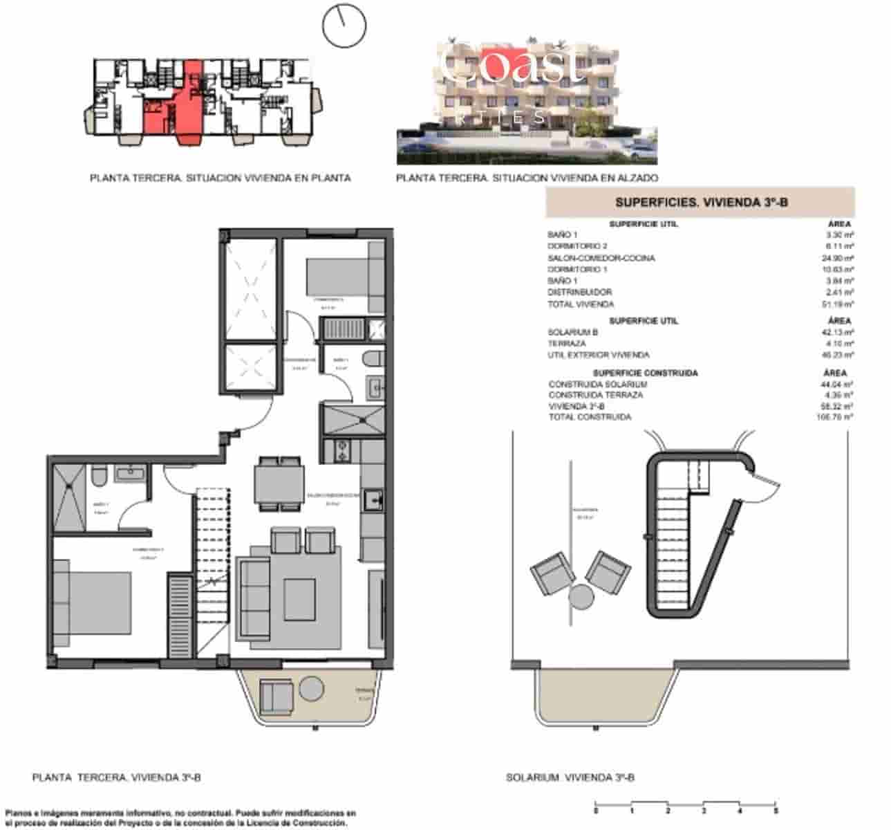 Ático de 2 habitaciones en El Campello en venta con piscina - 460.000 € (Ref: 9976590)