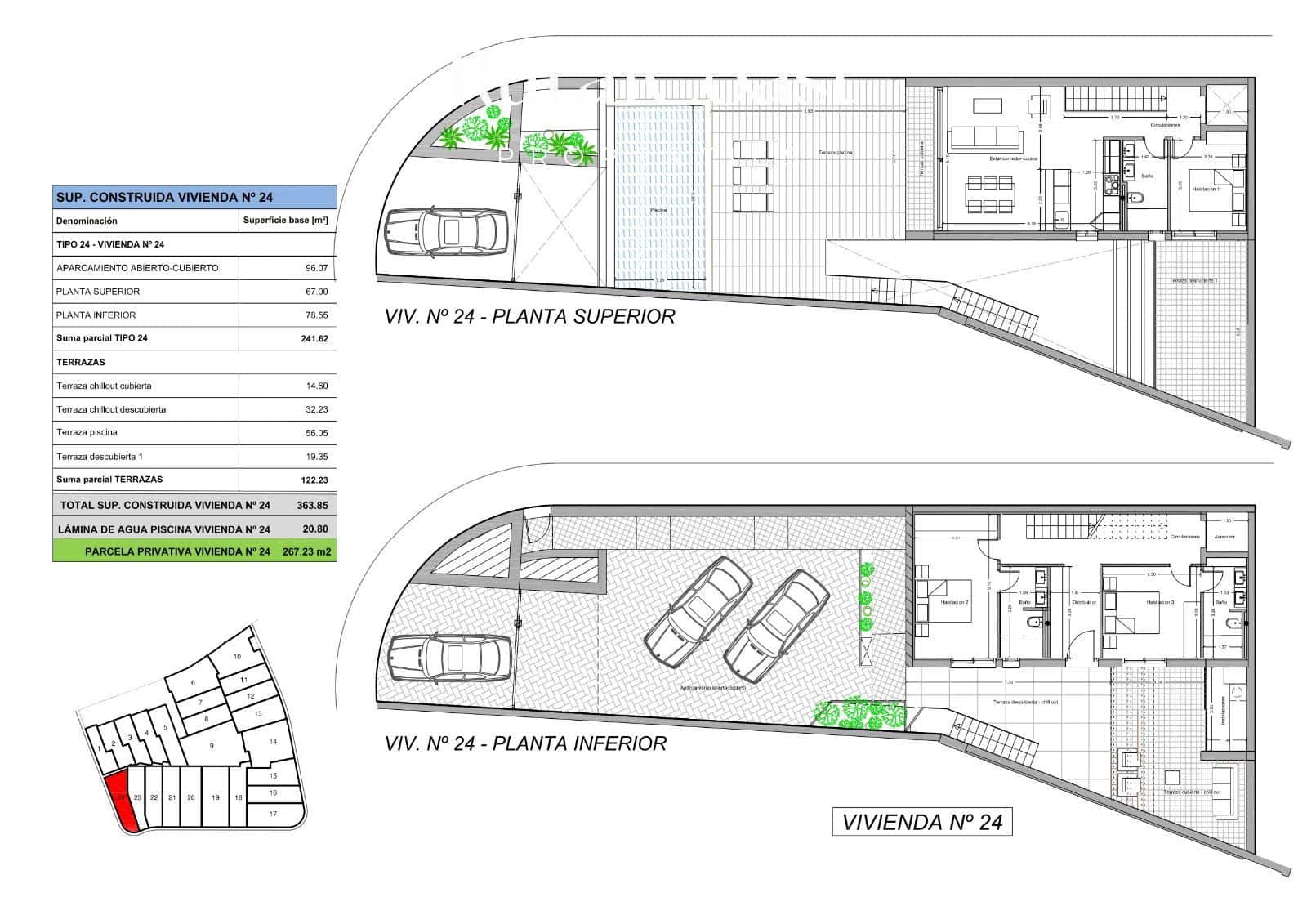 3 makuuhuone Omakotitalo myytävänä paikassa La Nucia mukana uima-altaan 
autotalli - 656 217 € (Ref: 9996262)