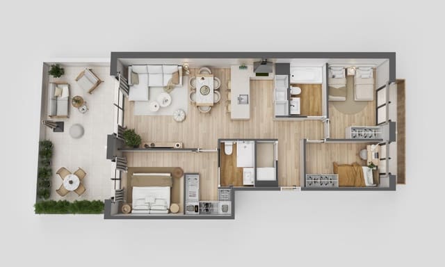 3 slaapkamer Flat te koop in Granollers met garage - € 290.000 (Ref: 9433633)