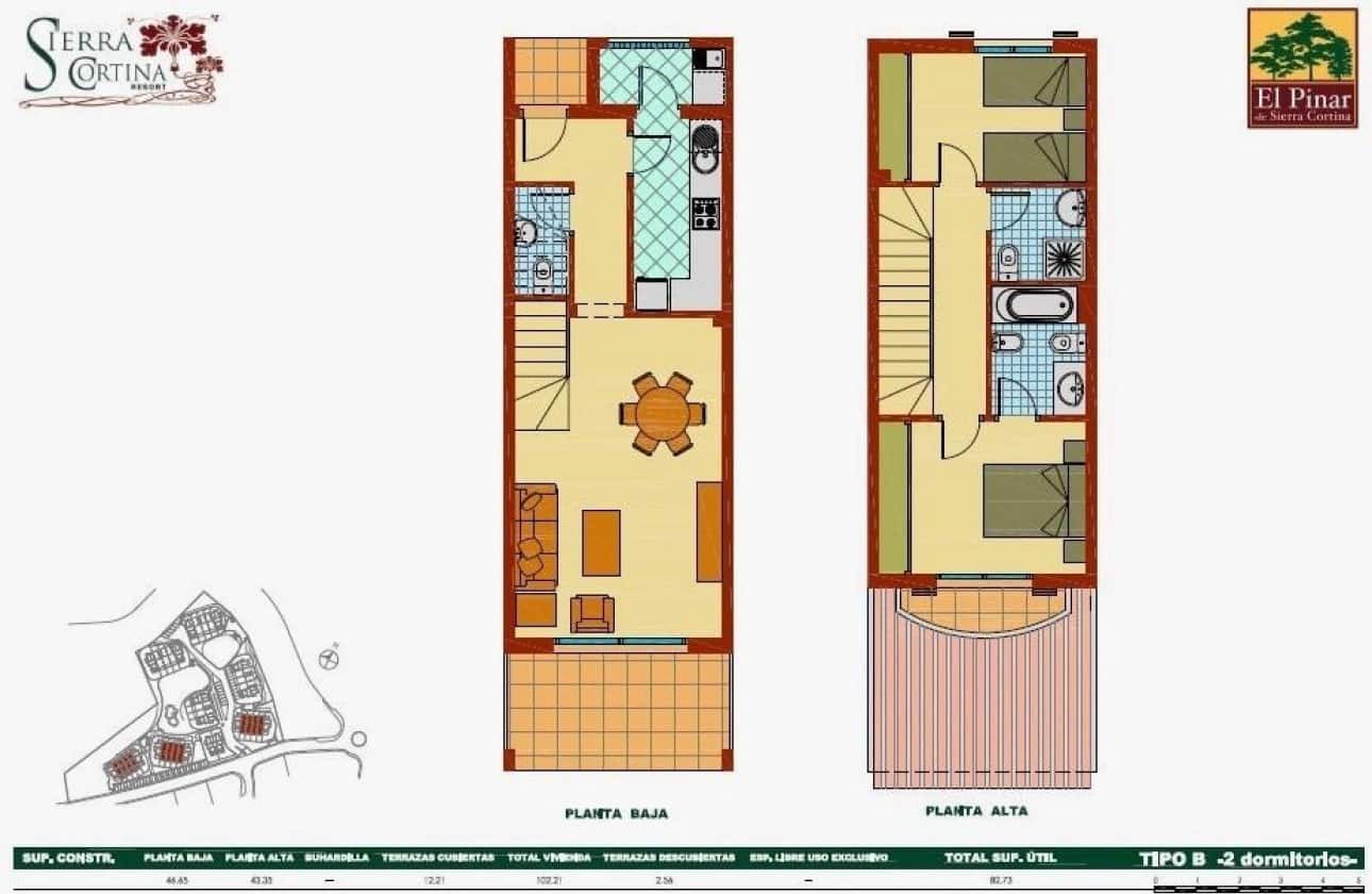 2 sypialnia Dom na sprzedaż w Finestrat z basenem garażem - 325 000 € (Ref: 9034315)