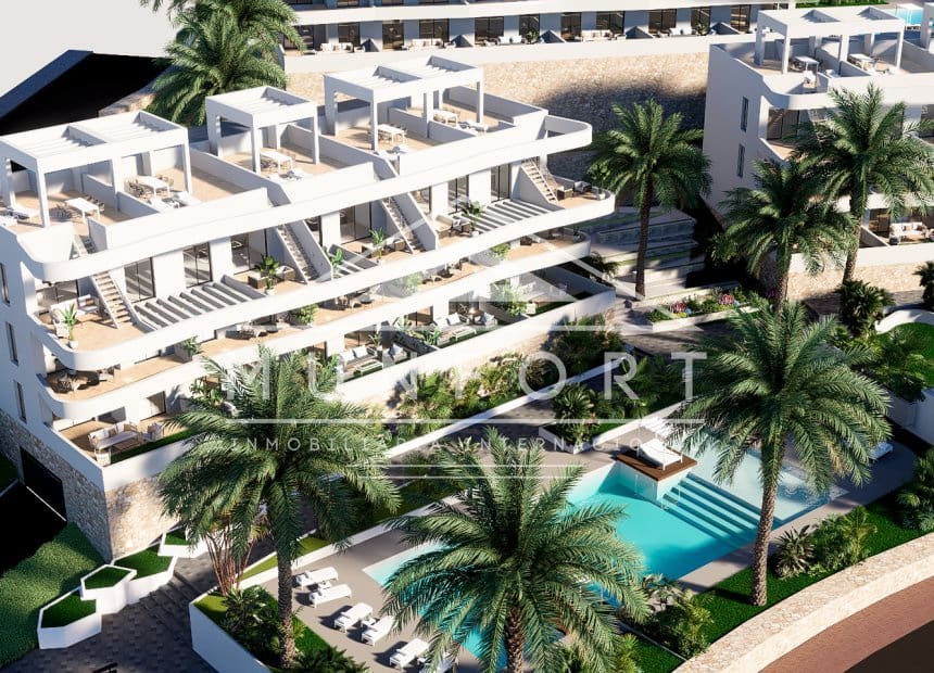 2 bedroom Apartment for sale in Finestrat with pool - € 392,900 (Ref: 10155893)