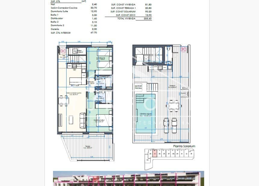 3 makuuhuone Kattohuoneisto myytävänä paikassa Benijofar mukana uima-altaan - 425 000 € (Ref: 10163381)
