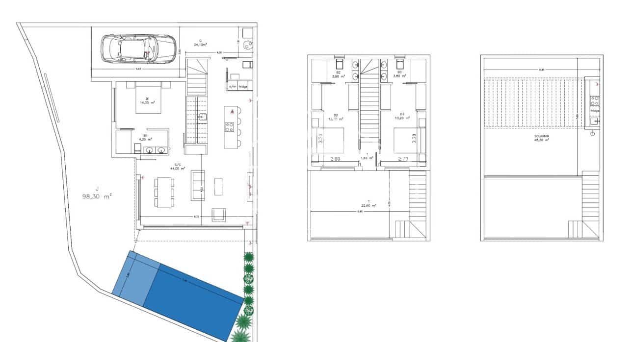 Chalet de 3 habitaciones en Santiago de la Ribera en venta con piscina - 595.000 € (Ref: 8490421)
