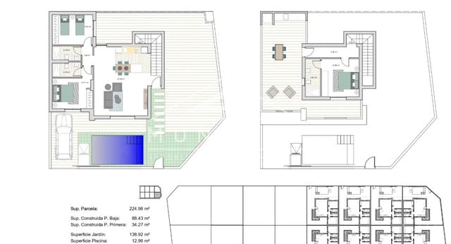 3 chambre Villa/Maison à vendre à Roldan, Torre-Pacheco avec piscine - 392 500 € (Ref: 8759068)