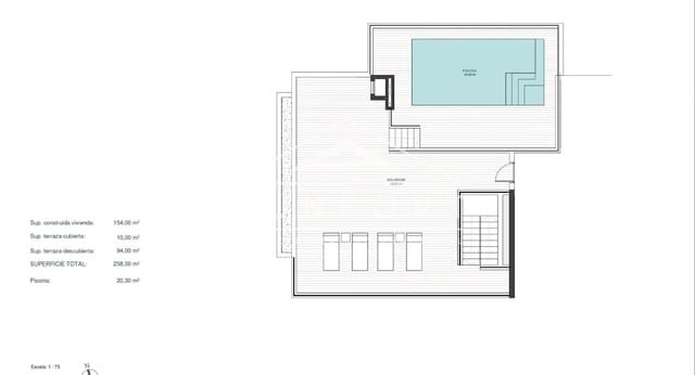 3 chambre Penthouse à vendre à Lomas de Campoamor - Las Ramblas, Orihuela avec piscine - 1 195 000 € (Ref: 8769670)
