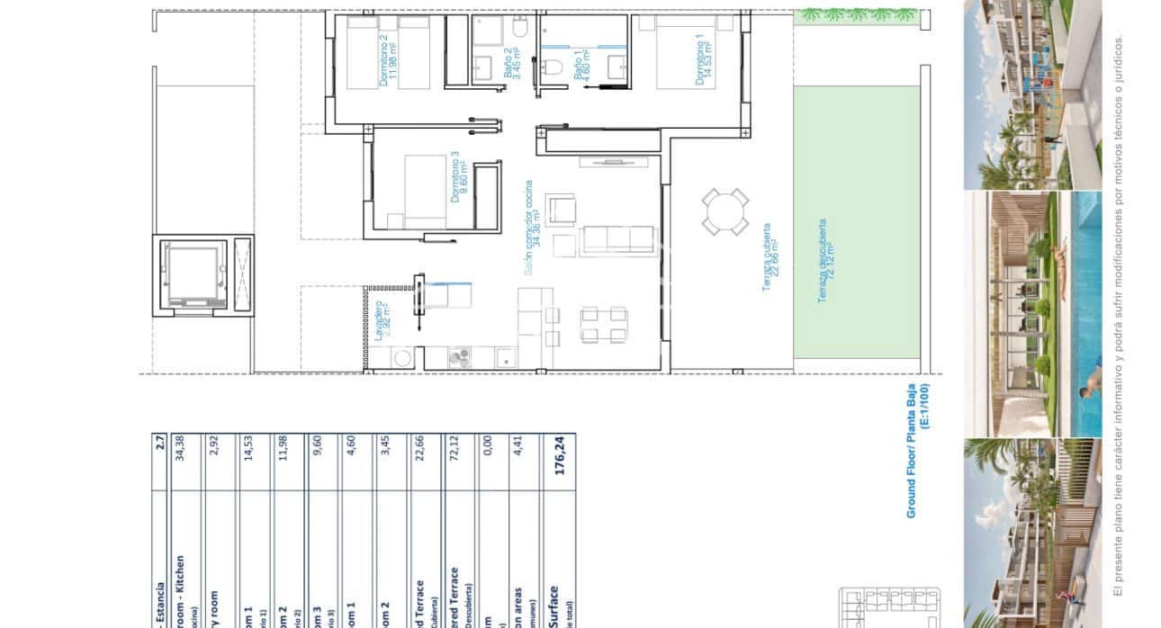 3 slaapkamer Appartement te koop in Pilar de la Horadada met zwembad - € 419.900 (Ref: 8931714)