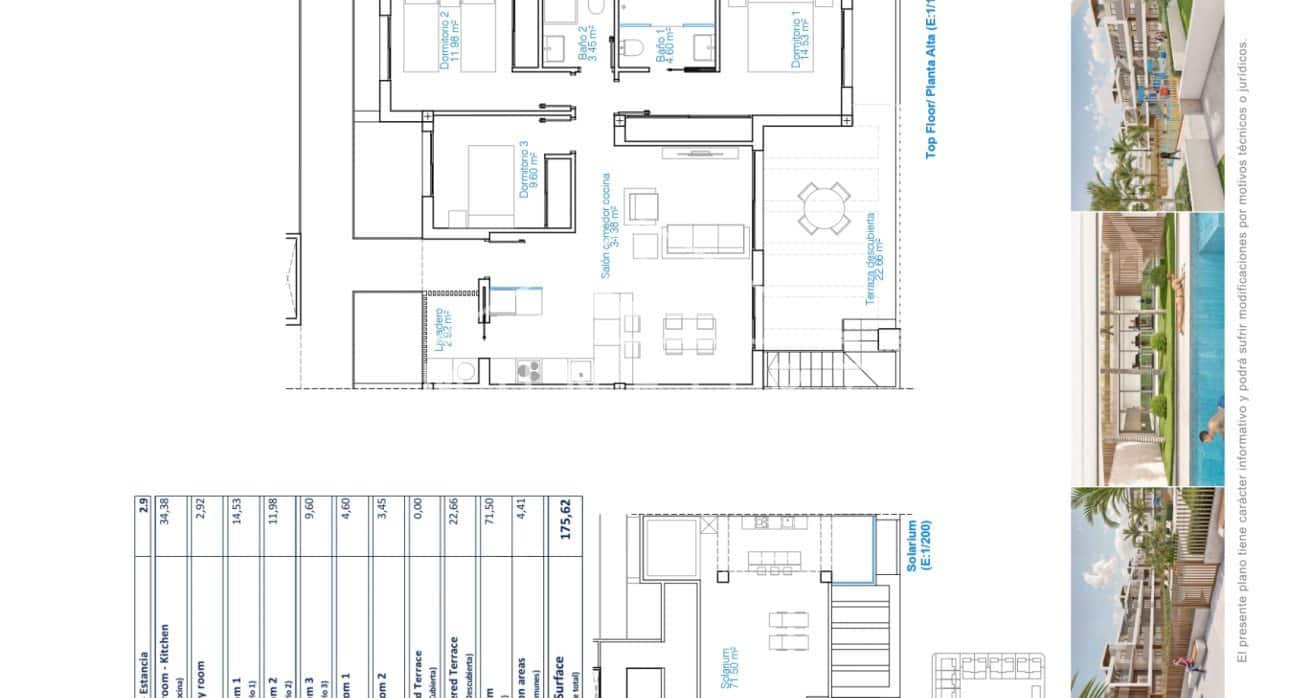 3 soveværelse Penthouse til salg i Pilar de la Horadada med swimmingpool - € 549.900 (Ref: 8932945)