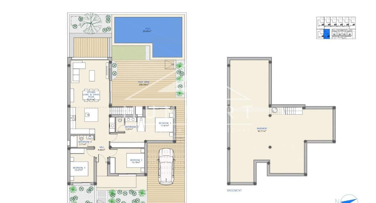 3 sovrum Villa till salu i Los Alcazares med pool - 578 800 € (Ref: 9051506)