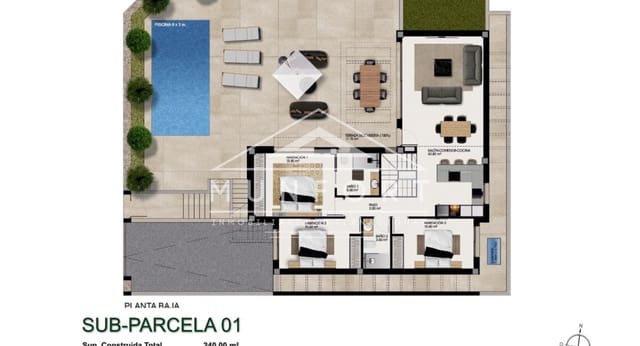 3 Zimmer Villa zu verkaufen in Ciudad Quesada, Rojales mit Pool - 480.000 € (Ref: 9126318)