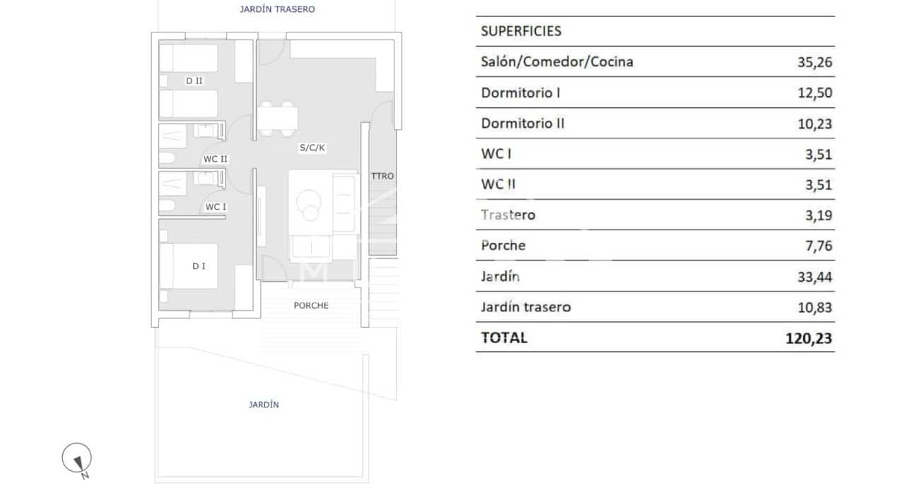 2 chambre Bungalow à vendre à San Miguel de Salinas avec piscine - 199 900 € (Ref: 9172205)