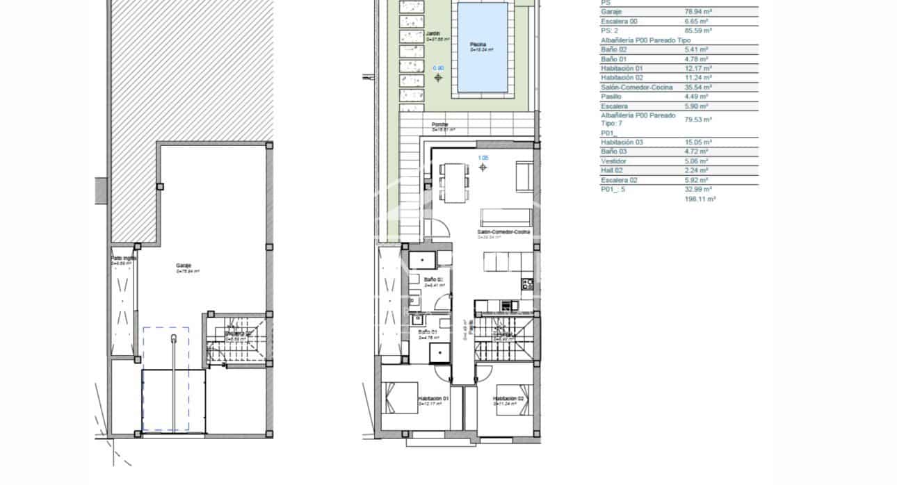 3 chambre Villa/Maison à vendre à Los Alcazares avec piscine - 442 000 € (Ref: 9204035)