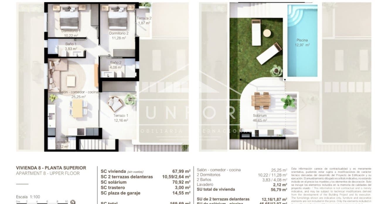 2 camera da letto Bungalow in vendita in San Pedro del Pinatar con piscina - 295.900 € (Rif: 9239340)