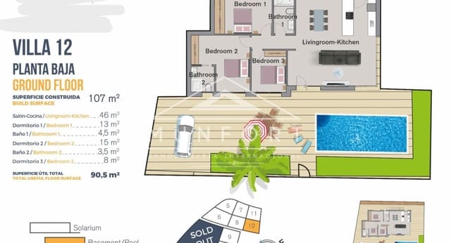 3 sovrum Villa till salu i Balcón de Finestrat - Terra Marina, Finestrat med pool - 540 000 € (Ref: 9258055)