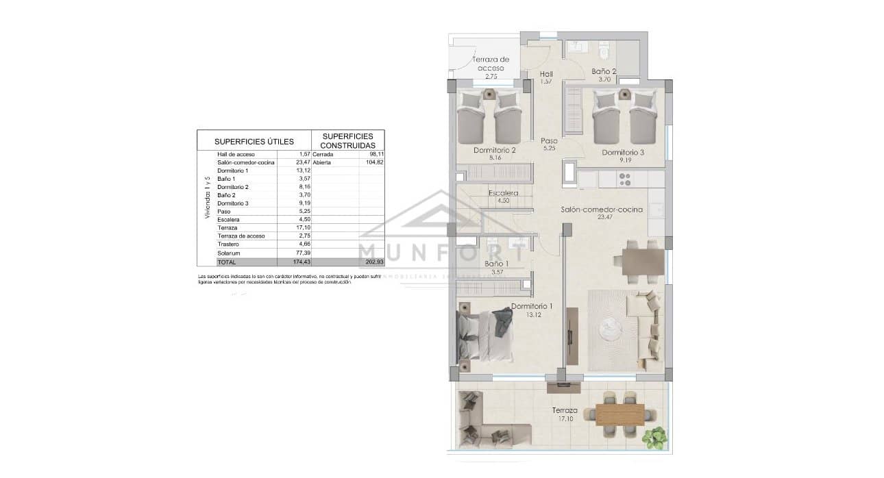 2 bedroom Penthouse for sale in Santa Pola with pool - € 420,000 (Ref: 9258077)