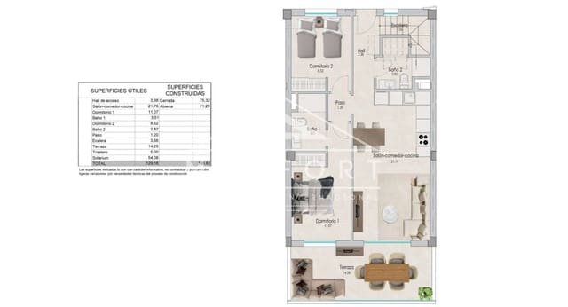 3 soveværelse Penthouse til salg i Calas Santa Pola Este, Santa Pola med swimmingpool - € 495.000 (Ref: 9258078)