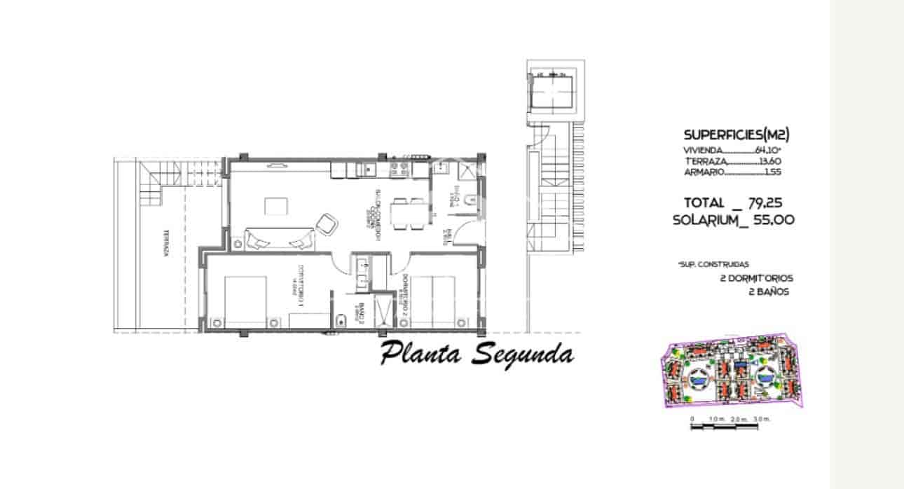 2 camera da letto Attico in vendita in Guardamar del Segura con piscina - 249.000 € (Rif: 9261876)