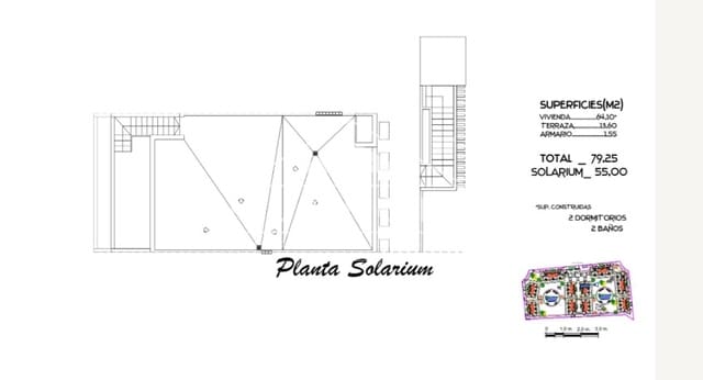 2 quarto Penthouse para venda em El Raso, Guardamar del Segura com piscina - 249 000 € (Ref: 9261876)