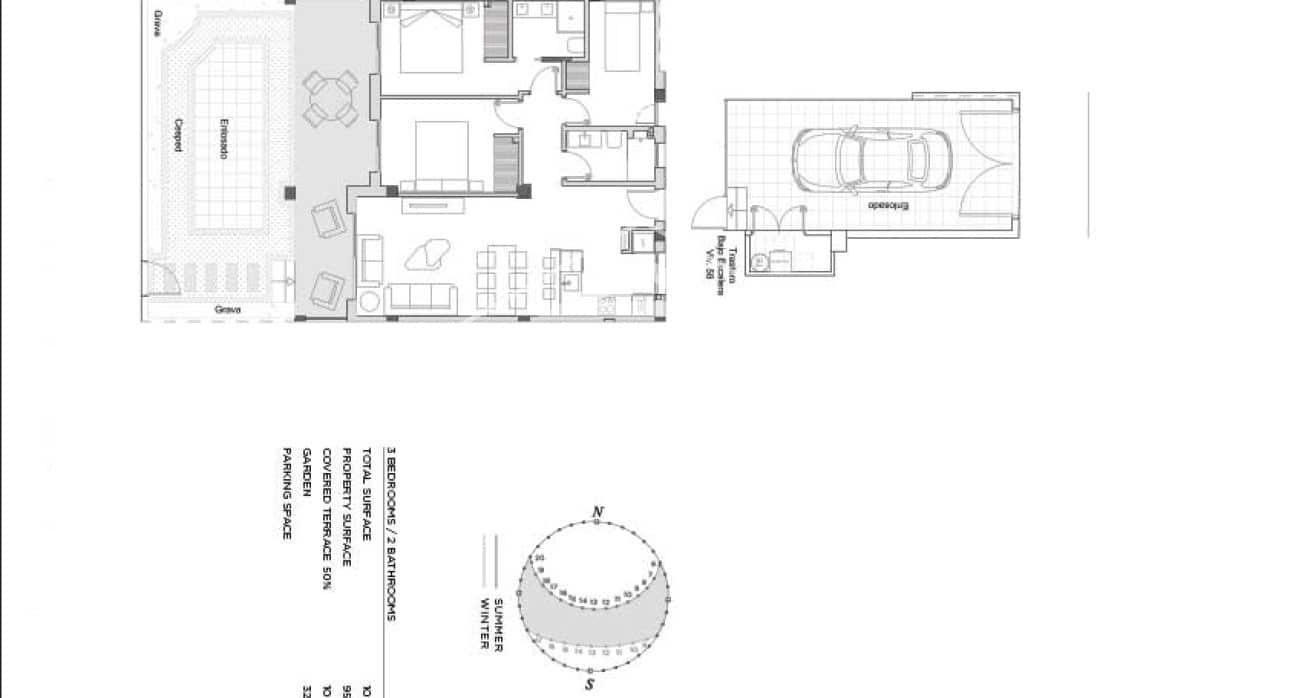 3 bedroom Bungalow for sale in Ciudad Quesada with pool - € 414,000 (Ref: 9261877)