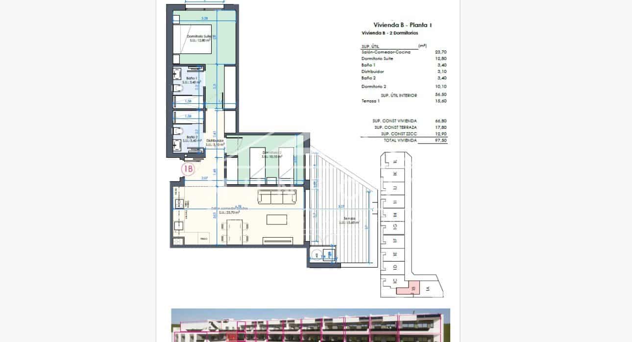 2 bedroom Apartment for sale in Benijofar with pool - € 294,000 (Ref: 9261896)