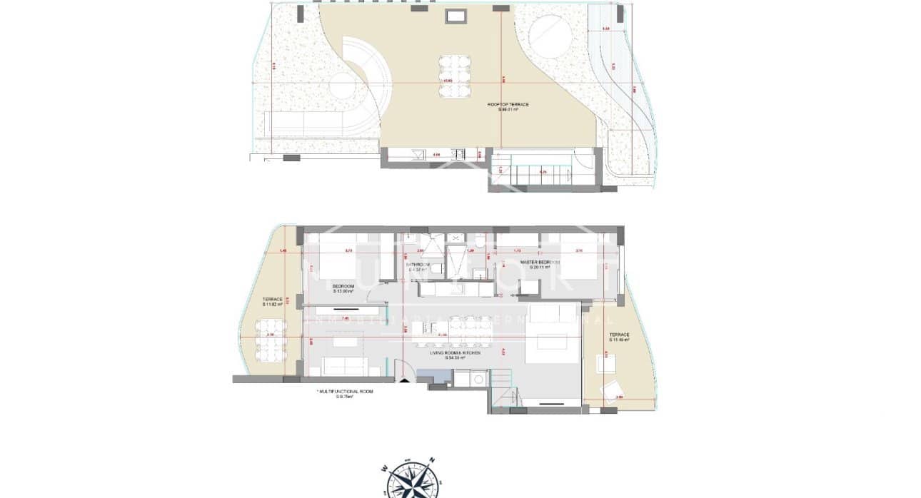 3 soveværelse Penthouse til salg i La Manga del Mar Menor med swimmingpool - € 950.000 (Ref: 9261899)