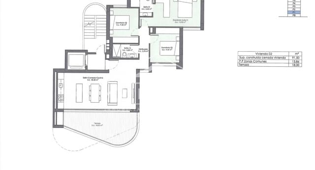 3 slaapkamer Appartement te koop in Zona Pueblo, Guardamar del Segura met zwembad - € 345.000 (Ref: 9262849)