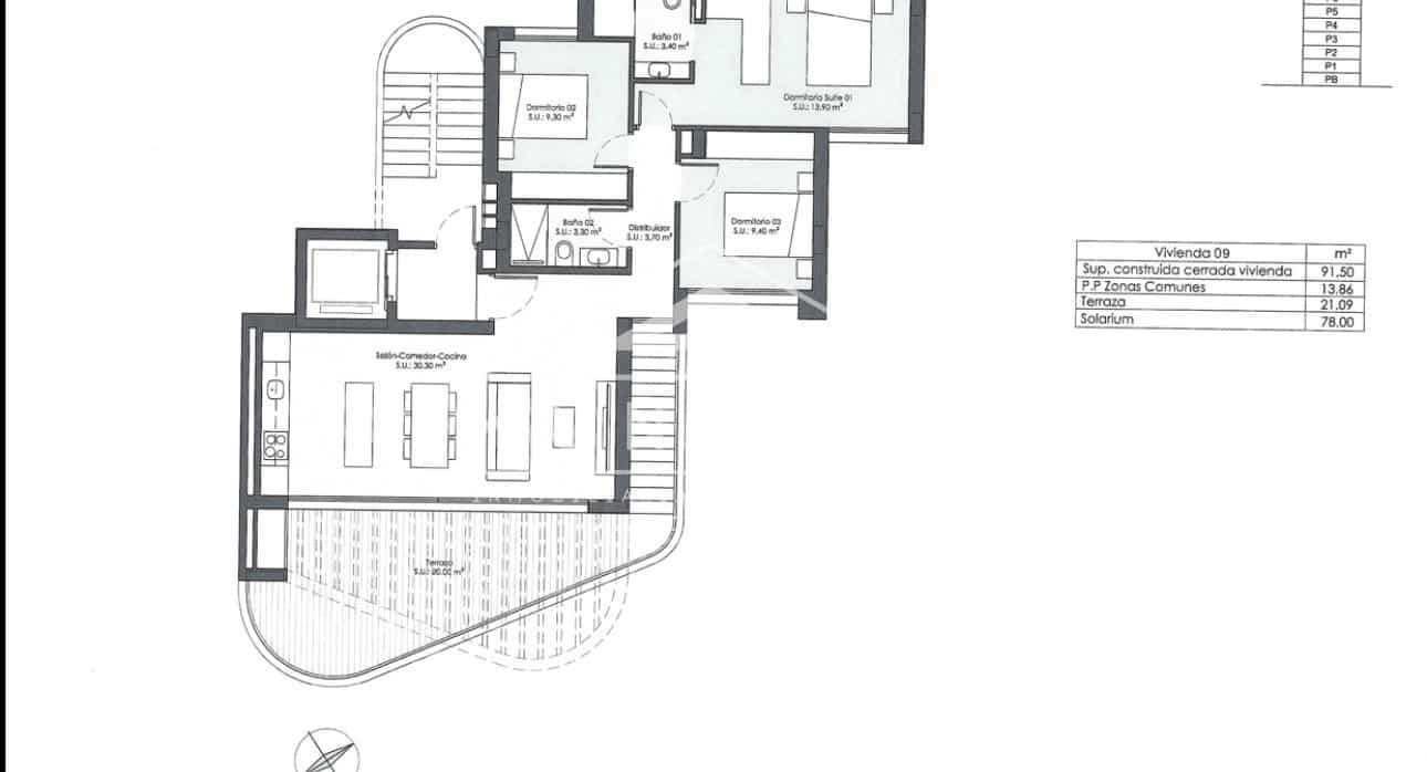 3 quarto Penthouse para venda em Guardamar del Segura com piscina - 640 000 € (Ref: 9262852)