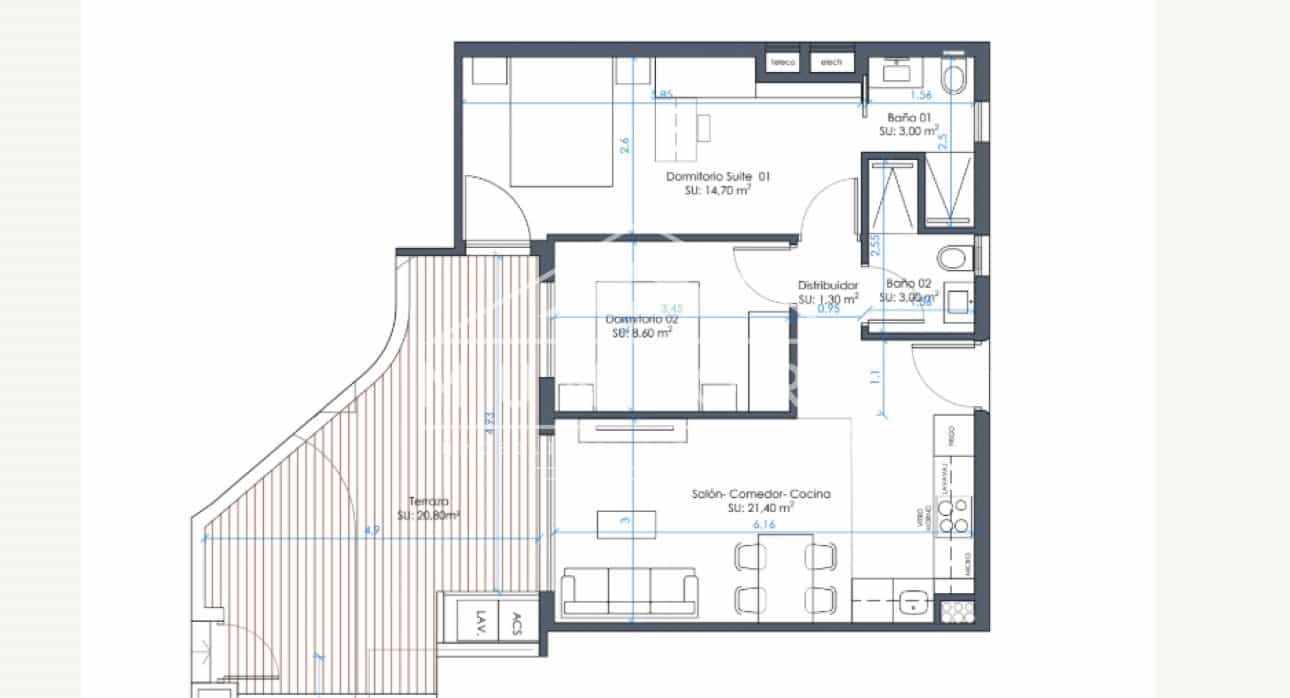 2 camera da letto Appartamento in vendita in Guardamar del Segura con piscina - 290.000 € (Rif: 9262855)