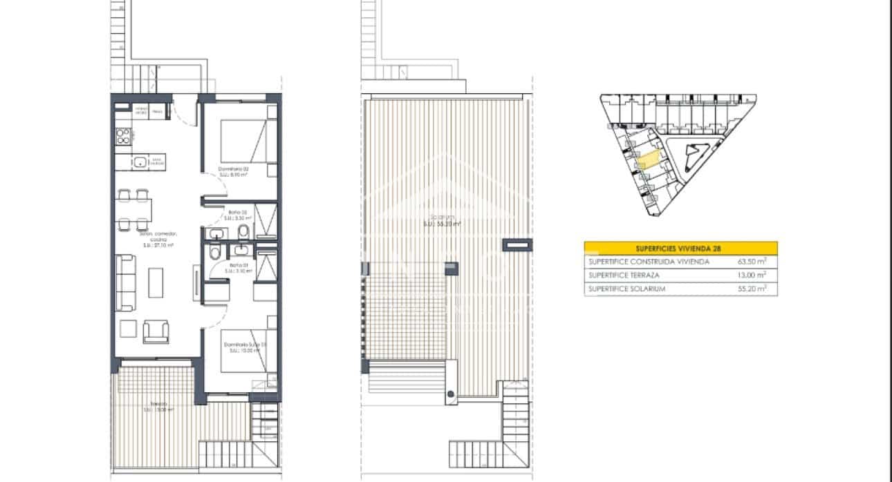 2 quarto Apartamento para venda em San Fulgencio com piscina - 239 900 € (Ref: 9262858)